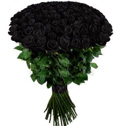 букет 101 черная роза