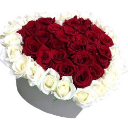 Фото товара 51 троянда серце в коробці в Киеве