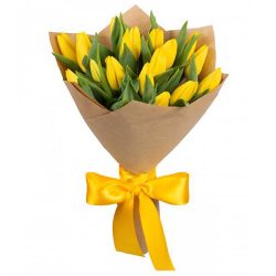 Фото товара 15 жовтих тюльпанів в Киеве