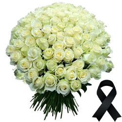 Фото товара 100 білих троянд в Киеве