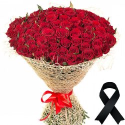 Фото товара 100 червоних троянд в Киеве